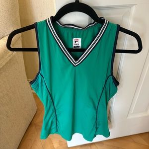 Heritage Tennis Full Coverage Tank Top. Green Size Small